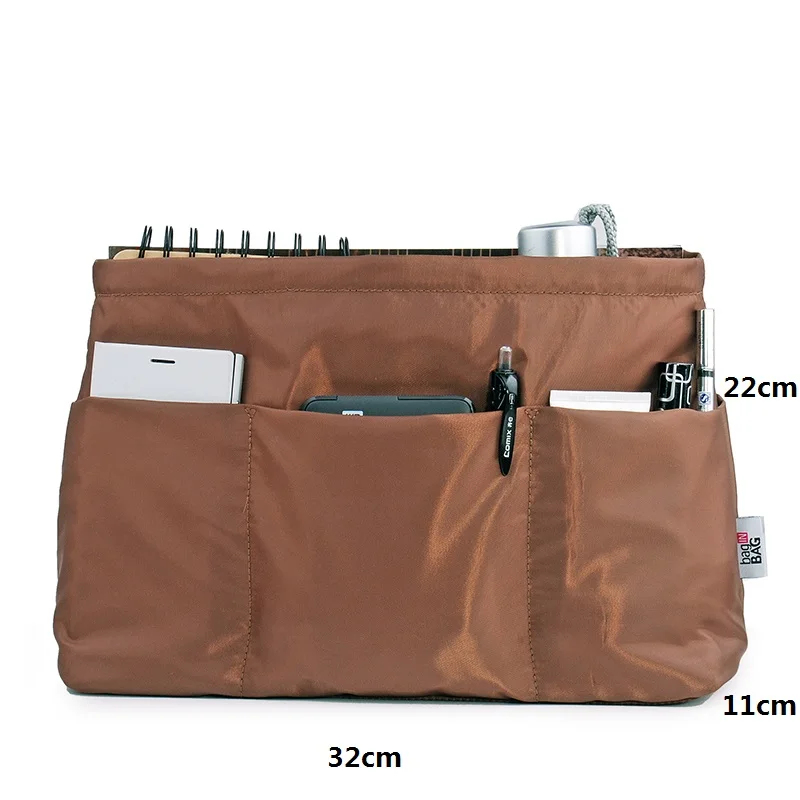 Кошелек-органайзер, сумка-Органайзер для брендовых трапециевидных сумок(маленький верх с большим дном); Tas Organizador Bolsa - Цвет: coffee