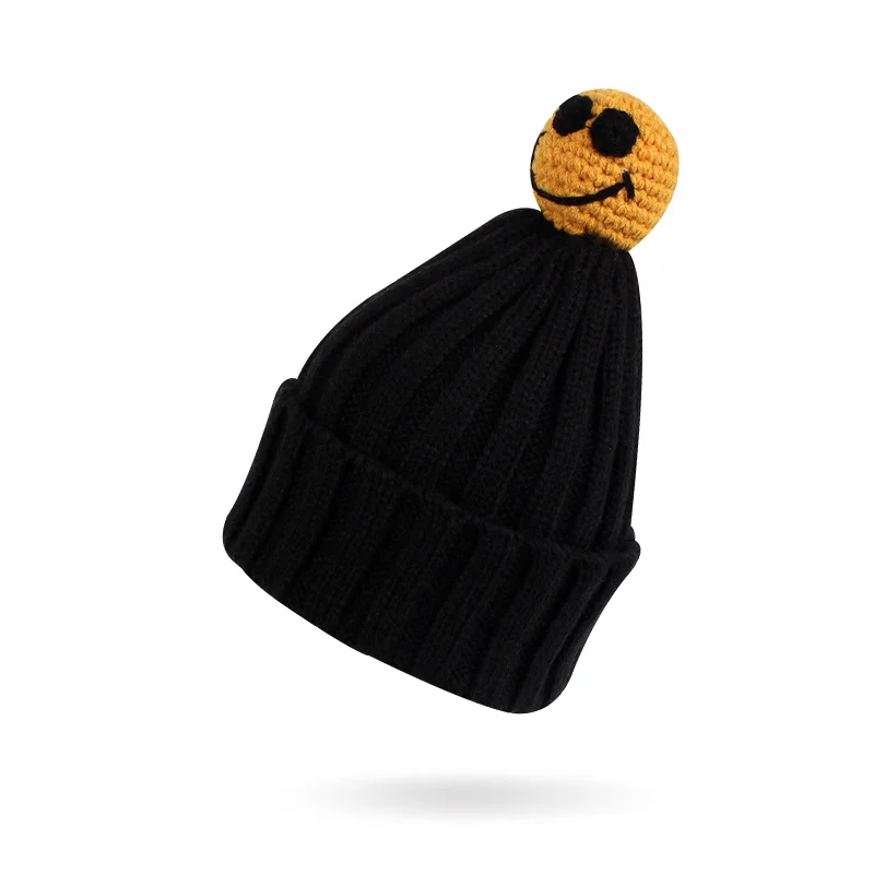 Striped Knitted Children Hat Warm Winter Kids Beanie Novelty Funny Hat For Children Crochet Fashion Hat For Boys Girls Christmas (4)
