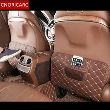 Schienale del Sedile CNORICARC Anti Kick Pad per Mercedes Benz classe C W205 2015-17/GLC X253 2016-17 Auto In Pelle Anti Sporco Mat