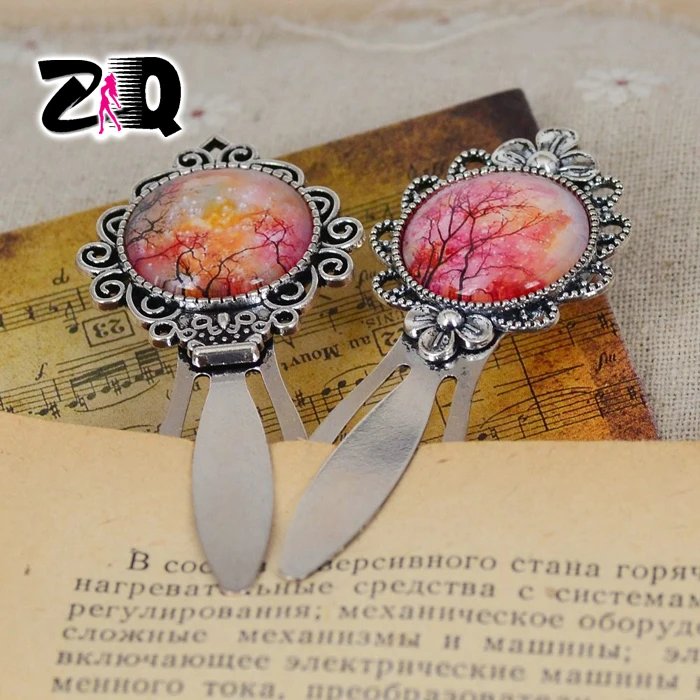 Новый модный ретро стеклянный кабошон с растительным узором дизайнерские