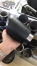1 par Final Tubo de Escape Silenciador Cauda Ponta Silenciador Do Escape Do Carro Universal Carro Akrapovic Escape de Fibra de Carbono