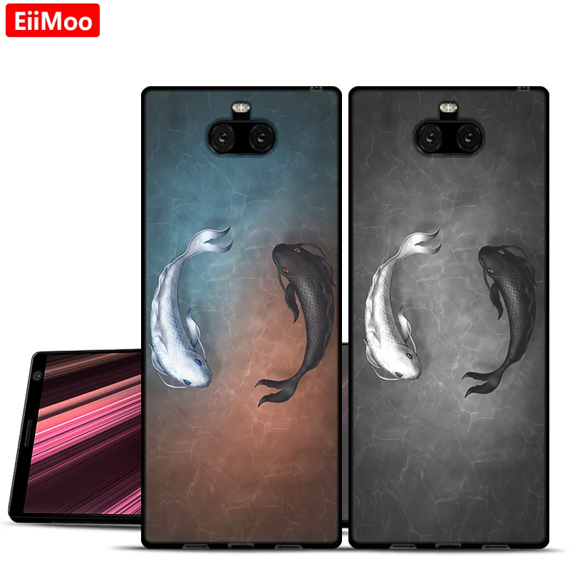 Силиконовый чехол EiiMoo для Sony Xperia 10 Plus матовый тонкий мягкий ТПУ накладка