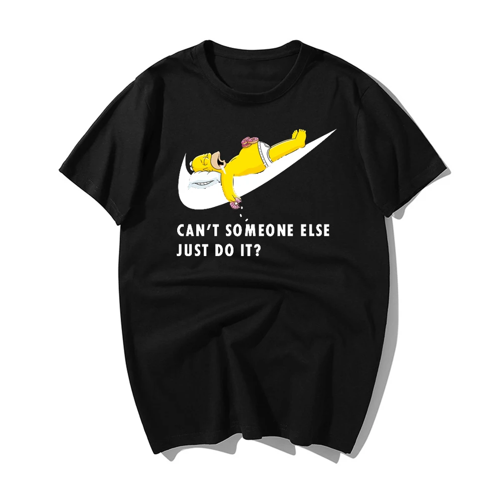 

Brand Logo Simpsons Men Printed T-Shirt Anime Tshirt New 2019 Summer Hip Hop Black Solid Color Tshirt Fashion Casual T-shirt Men