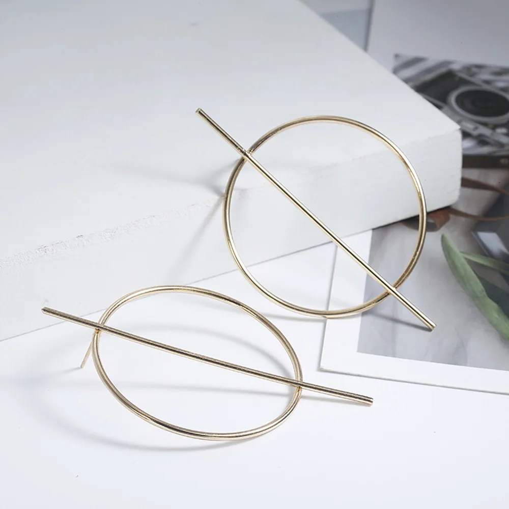 

Fashion Women Minimalist Geometric Circle Earring Female Silver Gold Korean Style Round Dangle Earrings Party Ear Jewelry Gift