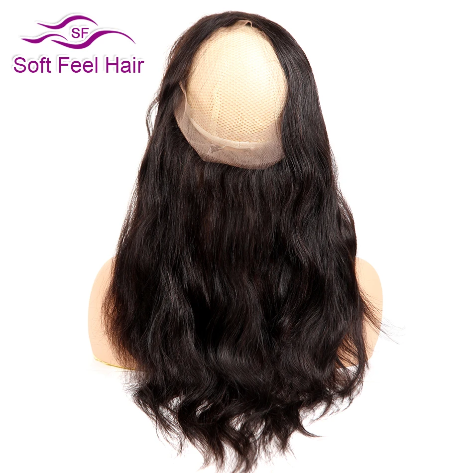 

Soft Feel Hair Pre Plucked Brazilian Body Wave 360 Lace Frontal Closure With Baby Hair Remy Human Hair Lace Frontal 10-20 Inch
