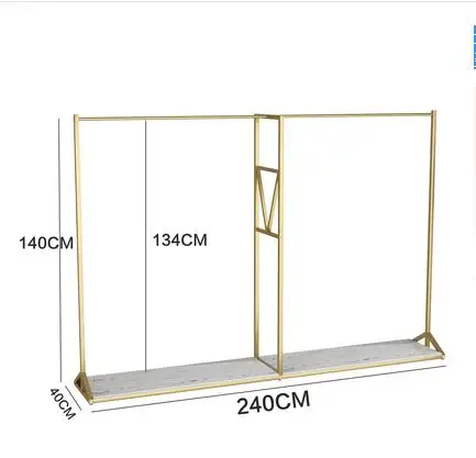 Золотая витрина для магазина одежды, напольная вешалка для детской одежды, полка для магазина женской одежды, дизайн украшения - Цвет: 30