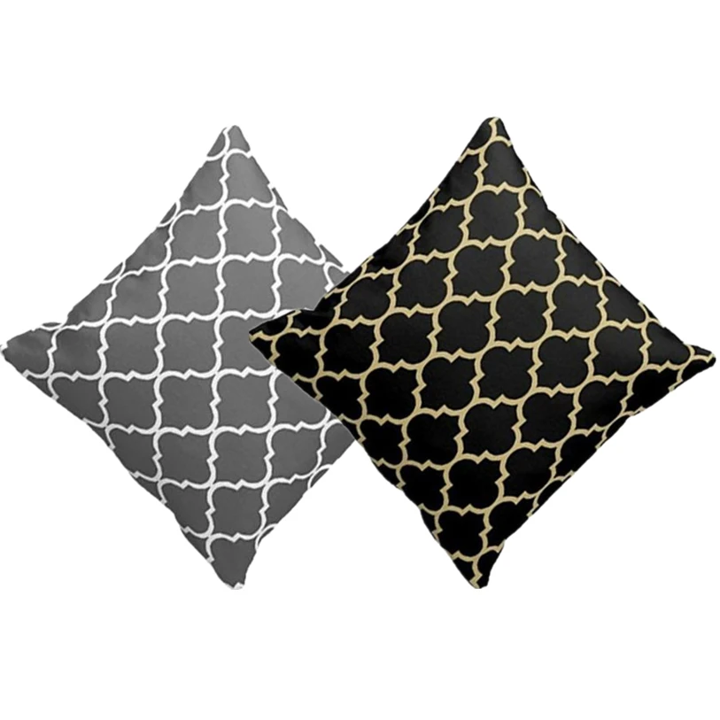 Pillow Cases 45*45CM 2 Colors Geometric Printed Pillow Case Linen