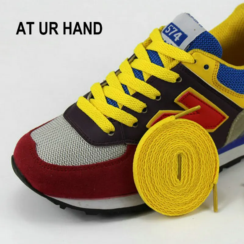 

Fashion 120 cm Polyester Fashion Sports Casual Shoe Lace Solid Flat Shoelace Cordones Zapatilla High Quality 24 Colors