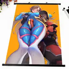 

Anime Poster Cute Game OW Overwatch Sexy Wall Scroll Printed Painting Home Decor Japanese Cartoon Decoration Poster