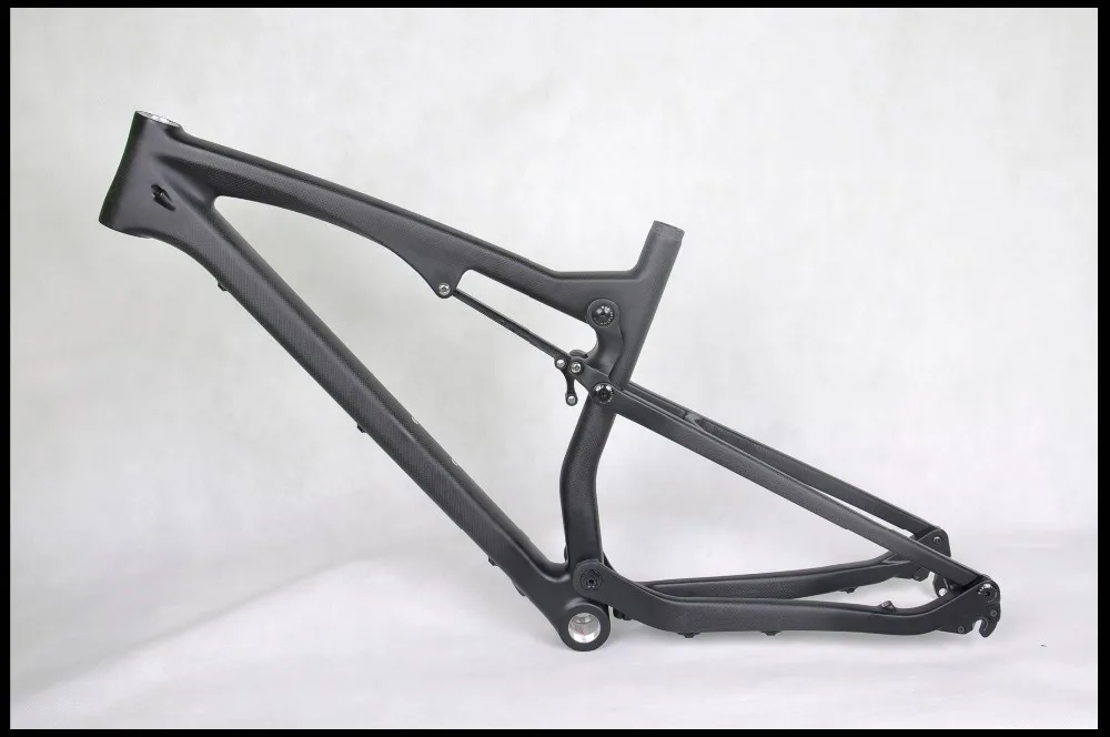 Matte Black Mountain Bike/Bicycle 26" MTB Frame Full Suspension 