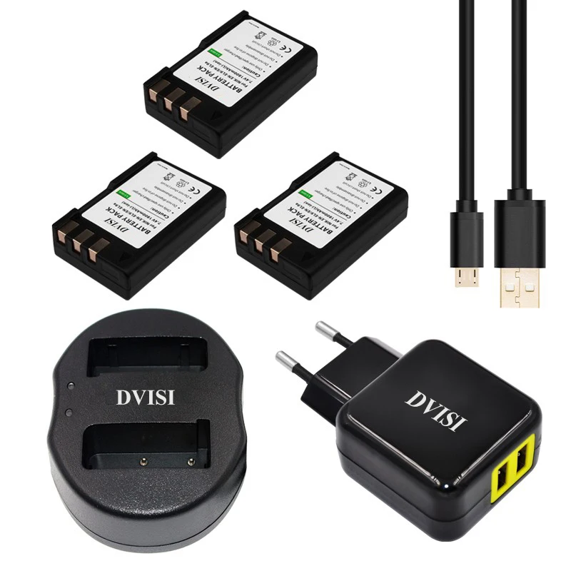 3pcs EN EL9 EN EL9a ENEL9 Batteries and USB Dual Charger for Nikon EN EL9a D40
