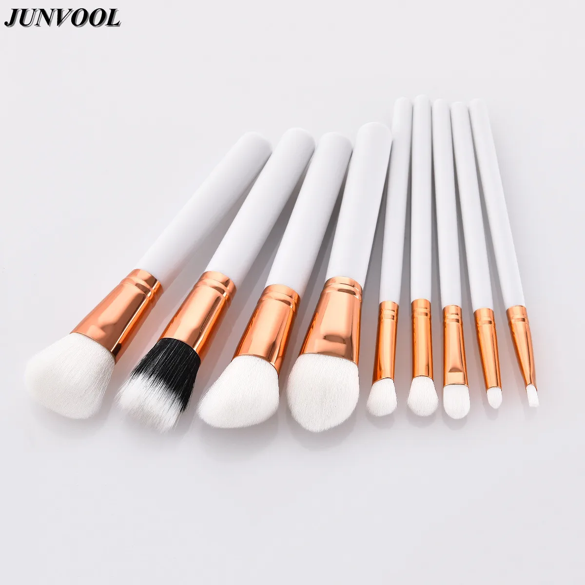 9 Pcs Professional Flat Head Makeup Brushes Set Beauty Cosmetic