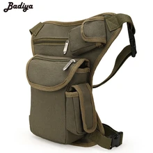Portable Men’s Waist Bag Money Belt Pack Casual Men Canvas Thigh Leg Drop Military Travel Riding Motorcycle Multifunctionl Bags