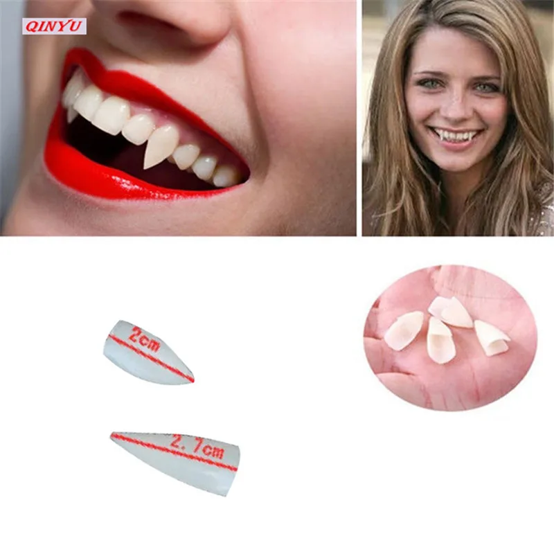 Devil Halloween Vampire Tooth Fangs Props Scary Party Denture gum spoof tee X3S3