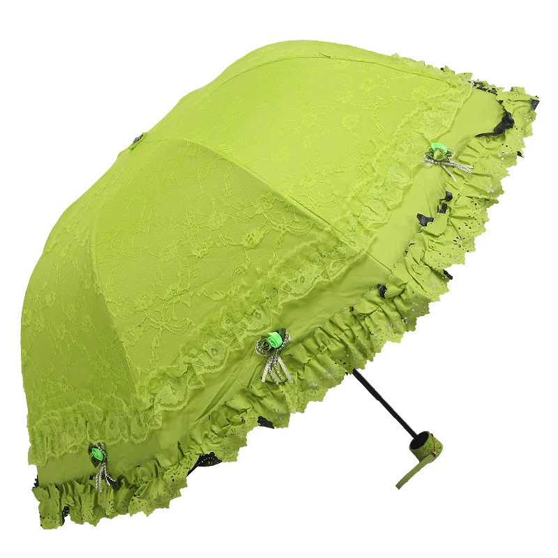 White Lace Parasol Umbrella Women Black Sombrilla Paraplu Parasols