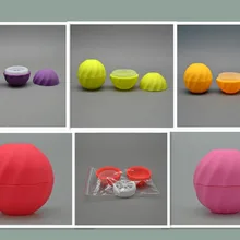 10 пустых косметических шариков контейнер 7 г 5 цветов баночка для бальзама для губ блеск для глаз крем образец чехол красный оранжевый фиолетовый зеленый розовый
