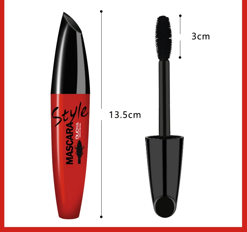 DUOYA Curling Mascara 3d Fiber Thick Black Ink For Lashes Waterproof Korea Lash Mascara Cosmetic Natural Eyes Makeup