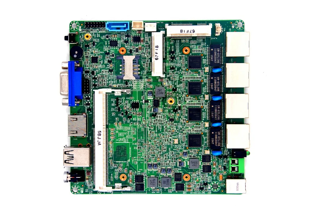 2016 ультра тонком 12*12 см mothboard для 4 LAN Сетевое оборудование/мягкий маршрутизатор