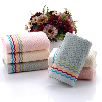 

Drop shipping water wave towel 2pcs/set hand towel Hot sale fashional soft feel Home Terry fabric 100%cotton brand Face towel