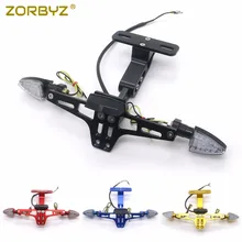 ZORBYZ 1 комплект Регулируемый складной задний фонарь Крепление номерного знака свет с ЧПУ поворотник Кронштейн Держатель для спорта уличный велосипед