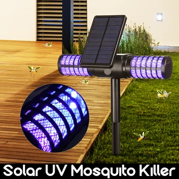 

Mosquito Killer UV LED Lamp IP65 Waterproof Insect Trap Light Solar/USB Charging Automatic Switch Mosquito Ant Fly Bug Lighting