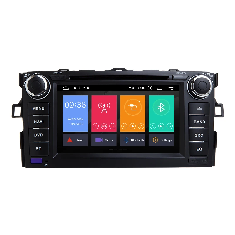 Top IPS 2 din Android 9.0 Car DVD Player For TOYOTA AURIS Altis COROLLA 2012 2013 GPS radio navigation screenstereo multimedia Audio 1