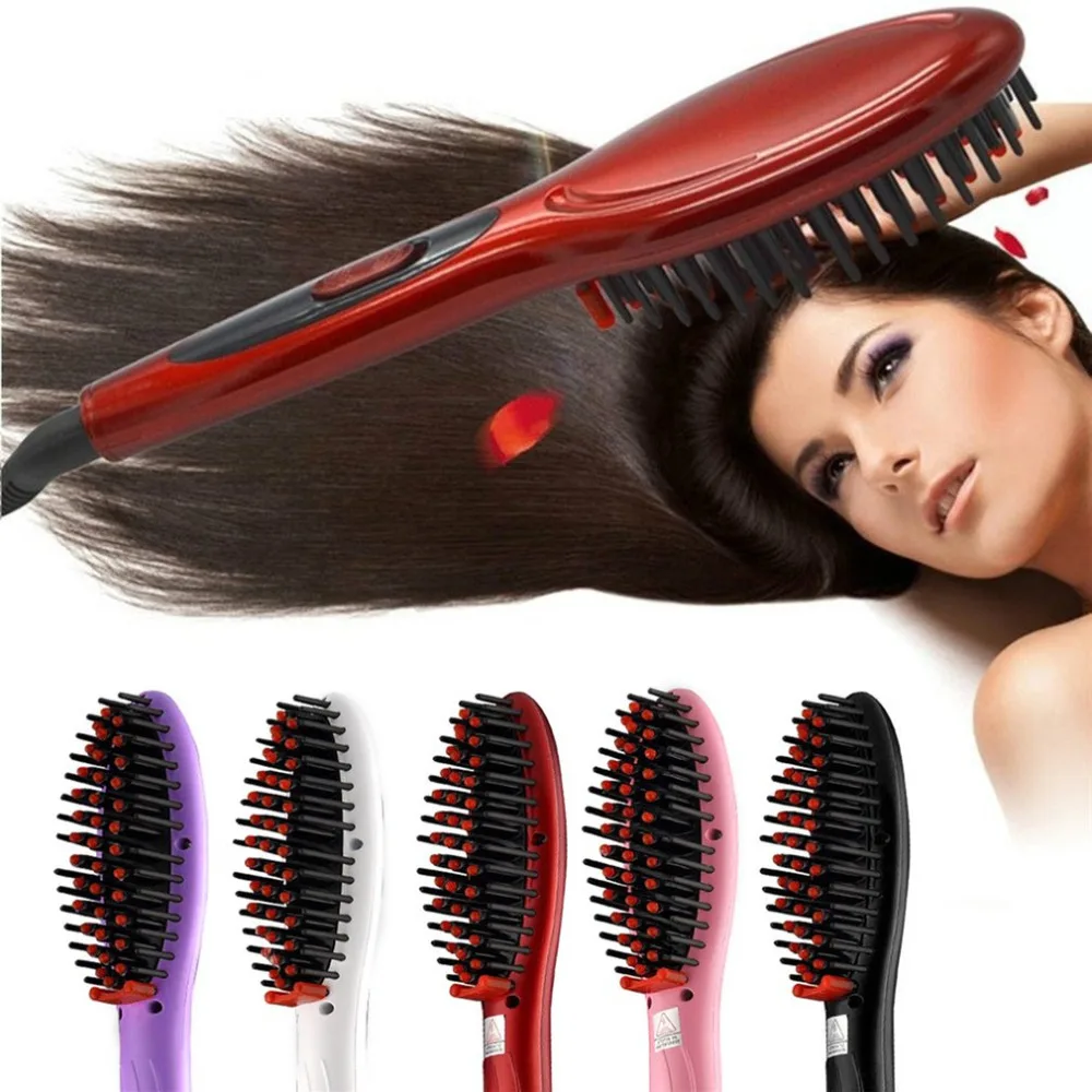 Electric Brush Hair Styling Tool Hair Straightening Straightener Girls Ladies Hair Comb Hair