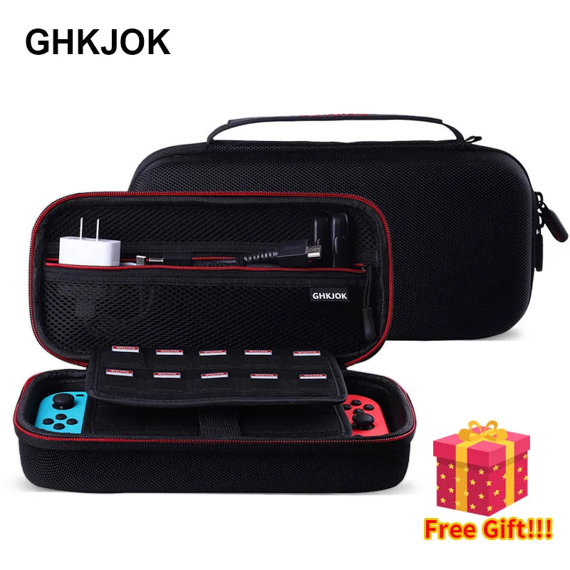 

GHKJOK Portable EVA Hard Bag Storage Portable Hard Shell Case for Nintend Switch Nitendo Switch NS Console Accessories Box