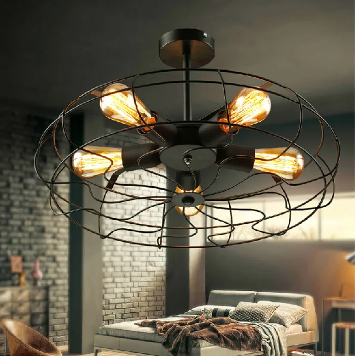 Popular Caged Ceiling Fan-Buy Cheap Caged Ceiling Fan lots from ... Popular Caged Ceiling Fan-Buy Cheap Caged Ceiling Fan lots from ... - Black & White Wrought Iron cage Ceiling Lights creative Art Diamond Ceiling Lamps Vintage fan Ceiling