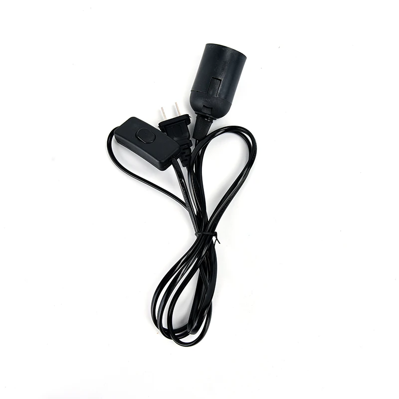 

Power Cord 1.8m Cable E27 Lamp Bases Round Plug With Switch Wire For Chandelie Hanging Light Socket Us Plug 2 Colors