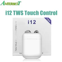 AMTERBEST I12 Tws всплывающие bluetooth-наушники Беспроводные наушники с сенсорным управлением гарнитура с зарядным устройством Pk I20 I10 I30 I60 I200 Tws