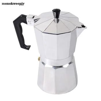 

High Qulaity Stove-top Moka Pot Aluminium Italian Coffee Brewing Tools Expresso Mocaccino Maker 1-12cup Drinkwares