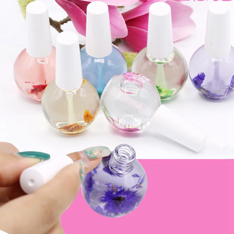 

15ML Dry Flowers Nutritious Oil Nail Cuticle Treatment Cuticle Revitalizer Nail Oil Gel Polish Refers Skin Defender