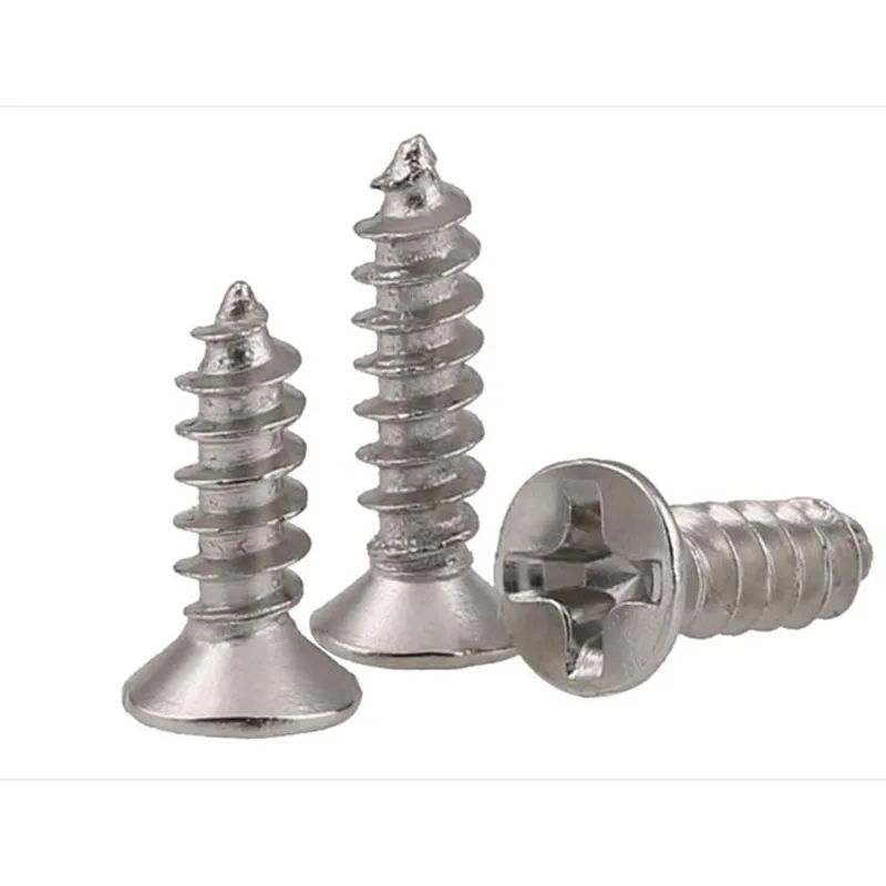 Nickel Plated Countersunk Head Tapping Head Flat Head Tapping Screw Electronic Screw M1 M1.2 M1.4 M1.7 M2  1PCS 1000Pcs