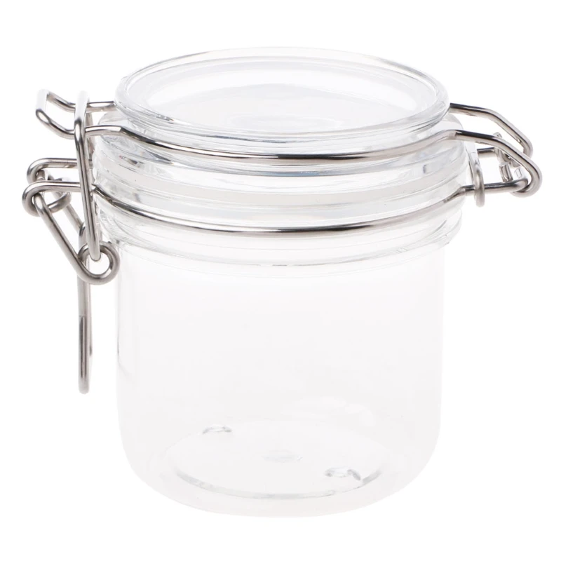 ПЭТФ Еда контейнер коробка для сухого молока крышка-зажим Air плотный Герметичный замок Jar Кухонный Контейнер для хранения - Цвет: 180ml