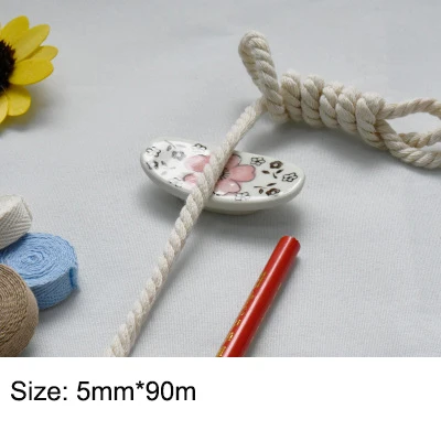 Веревки из натурального хлопка 3 мм/4 мм/5 мм/6 мм/8 мм DIY макраме настенный подвесной