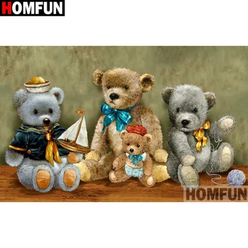 

HOMFUN Full Square/Round Drill 5D DIY Diamond Painting "Cartoon Bear" Embroidery Cross Stitch 5D Home Decor A08645