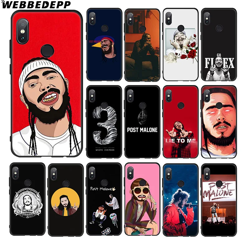 WEBBEDEPP Post Malone PostMalone мягкий чехол для Xiaomi 9 8 SE 6 A1 A2 Lite MIA1 MIA2 MI8 MI6 MAX 3 POCOPHONE F1 |