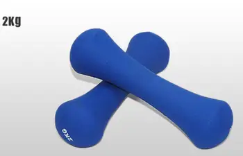 

2*2kg/pcs Bone style Dumbbells Rubber-covered Dumbbell Fitness Dumb-bells special for Women AEROBICS Lose weight
