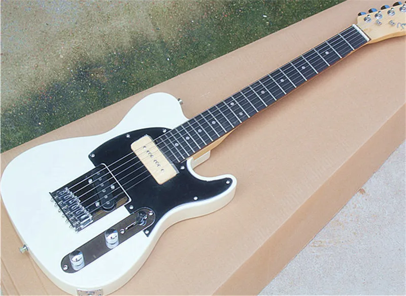 

Factory White Children Electric Guitar with Rosewood Fretboard,Black Pickguard,Chrome Hardware,can b ecustomized as to request