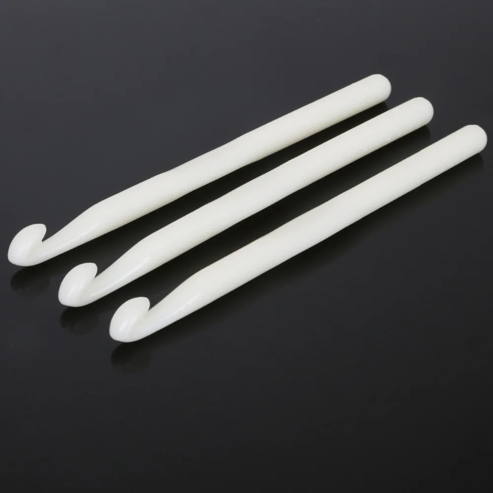 3 шт. пластиковые спицы для вязания 3/4/5/6/7/8/9/10 мм|handled crochet hooks|knitting needleswhite hook |