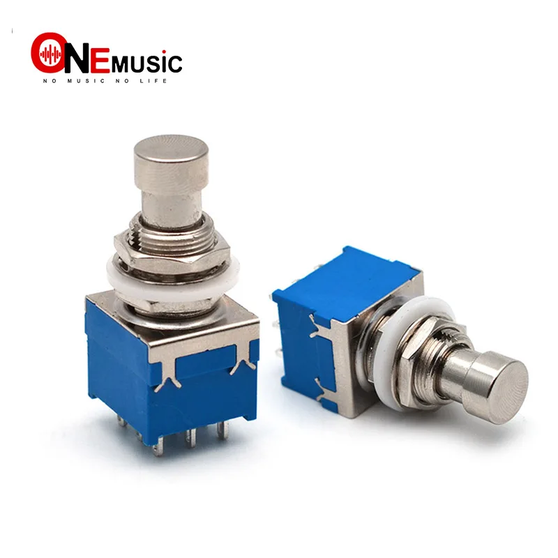 Guitar Pedal Button Switch 3PDT 9 Pin Stomp foot pedal bypass switch