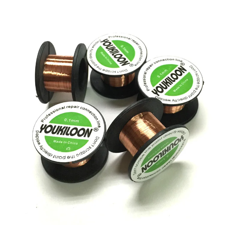 

5pieces/lot 0.1mm*10m professional repair connection line don't scrape paint directly welded Copper wire jumper Repair tools
