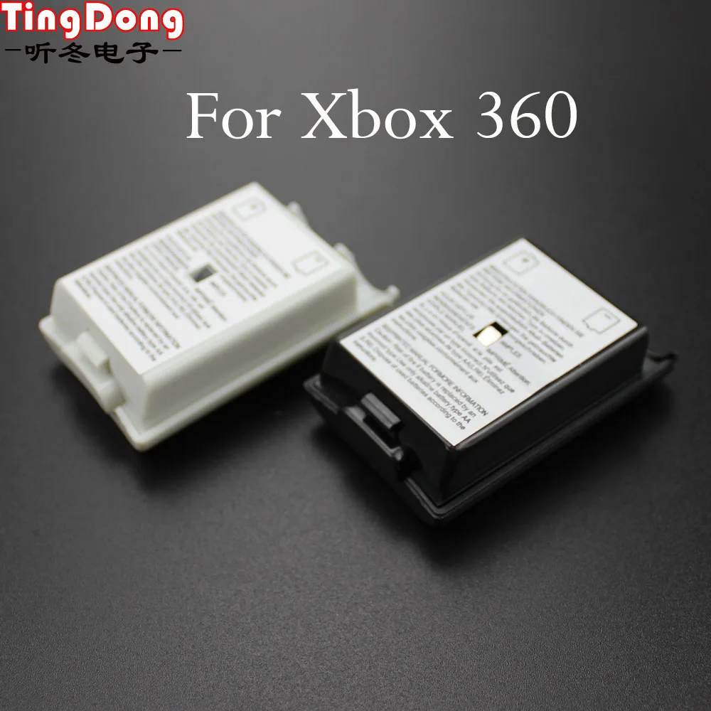 

TingDong [100PC/ LOT] Black&White Optional Plastic Battery Pack Battery Cover Case Replacement for Xbox 360 Repair Part