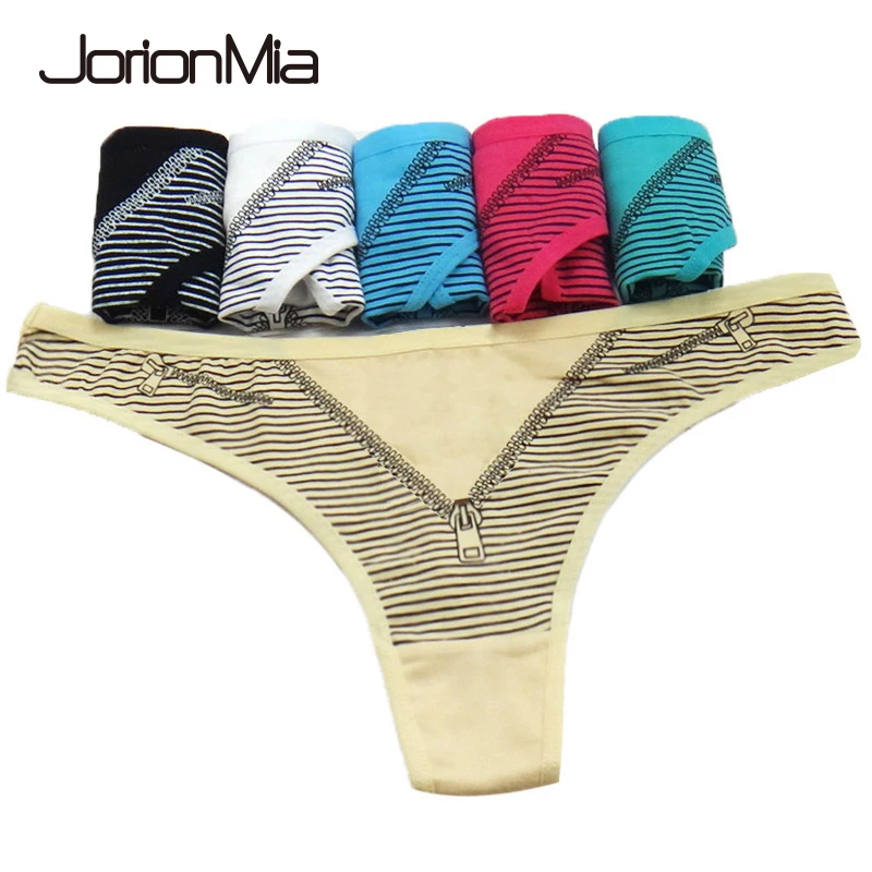 6 Pack Women Underwear Fashion Zip Print Cotton Panties for Women Cute