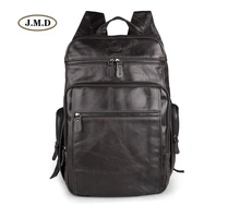 J.M.D Genuine Leather Unique Design Men’s Fashion Large Capacity Travel Tote Fits for 15 inches Laptop Bag Backpack 7202I-1