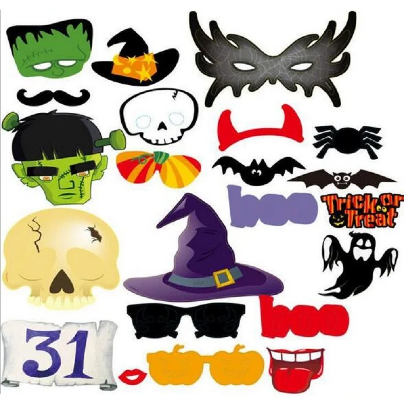Wedding Photo Accessories Photo Booth Props Funny Horror Paper Beard