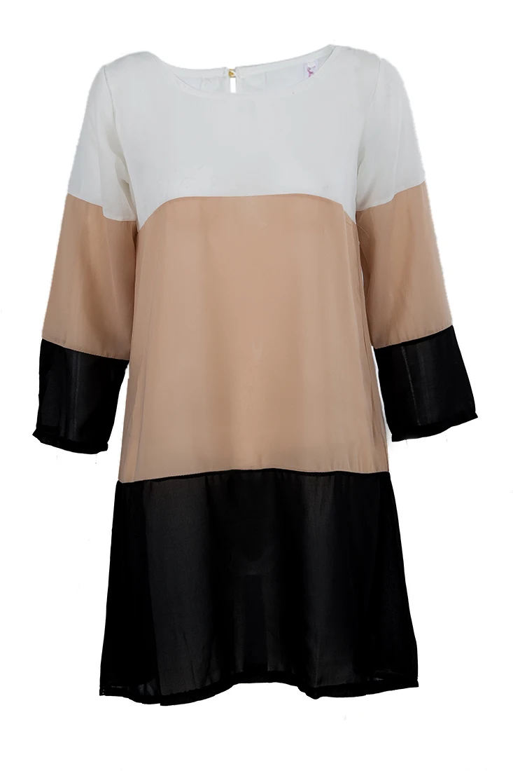 Wholesale MYPF- New Loose Dress Patchwork Tropical Women Summer Dress O-Neck Chiffon Plus Size Women Casual Dress Yellow & white & coffe Buy Cheap MYPF- New Loose Dress Patchwork Tropical Women Summer Dress O-Neck Chiffon Plus Size Women Casual Dress Yellow & white & coffe
