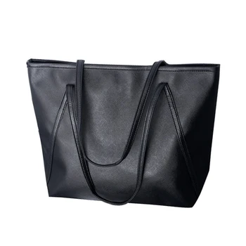 

FGGS Hot simple leather women increased Messenger Bags Shopping Bag New Color:Black