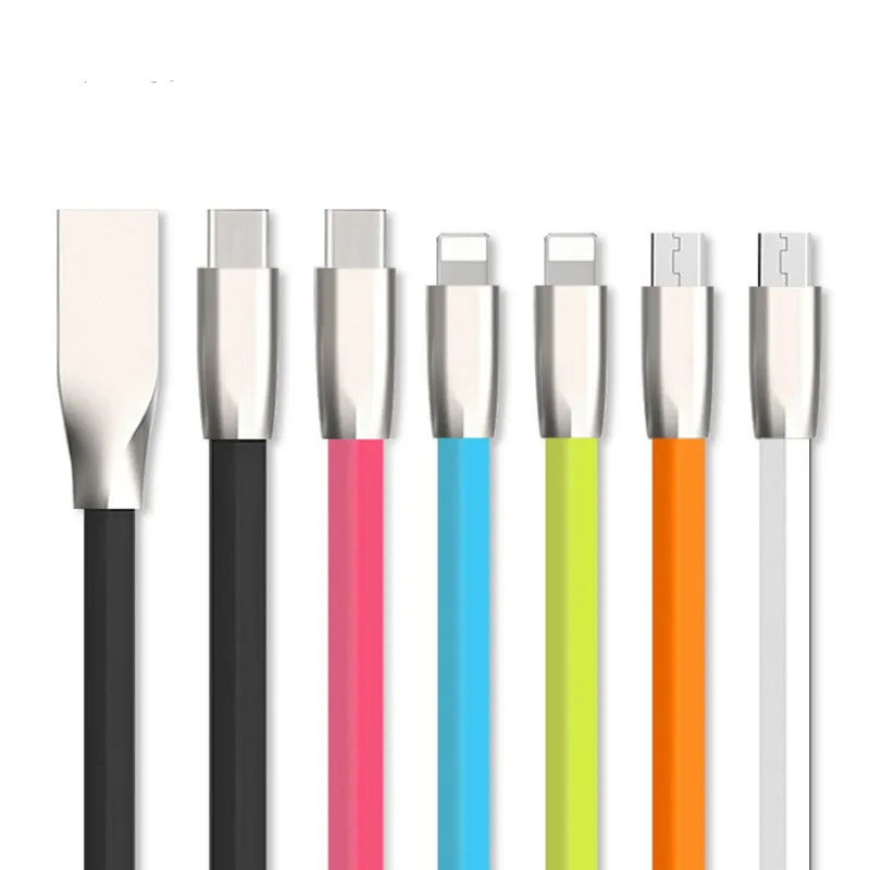 

1M Zinc alloy data line Android mobile phone flash charging line fast diamond data line typec charging line for iphone xiaomi